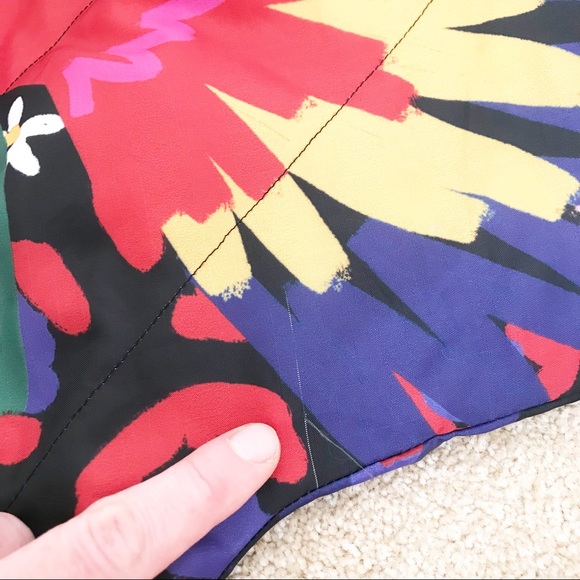 FARM Rio Mixed Macaw Faux-Shearling Reversible Puffer Jacket Rainbow Stripe Coat - Picture 10 of 16